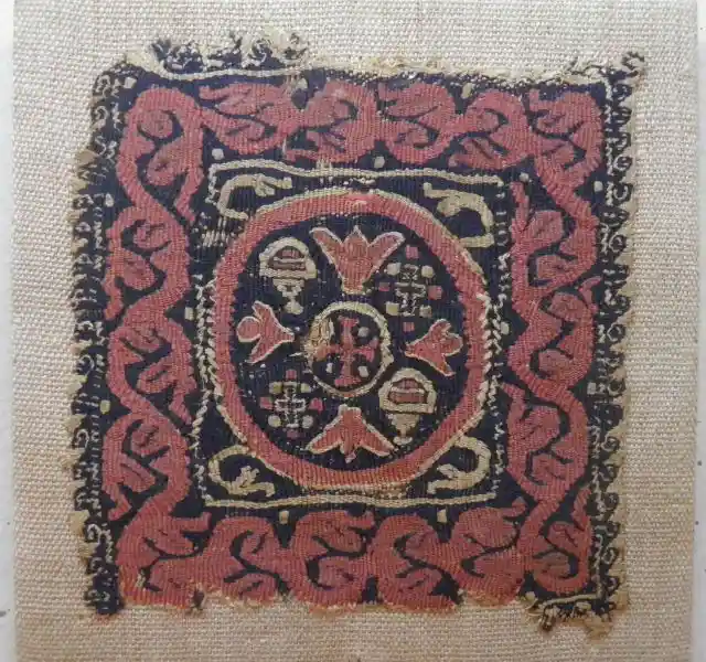 Woven fabrics with solar cross design